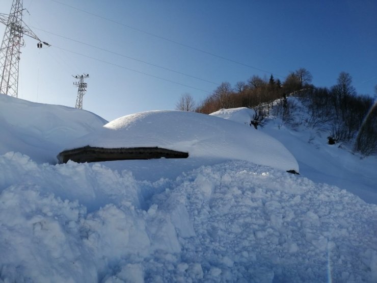 UNESCO koruması altındaki Macahel’de kar kalınlığı 3 metreyi buldu