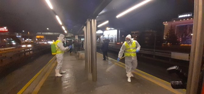 İstanbul'da metrobüs ve duraklarda 'koronavirüs" önlemi