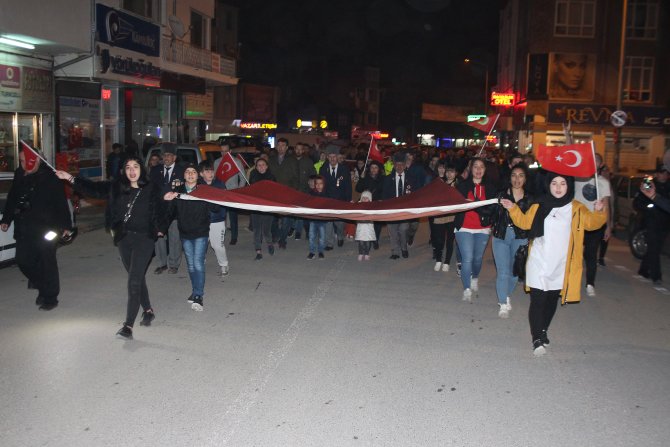 Beyşehir'de İdlib şehitleri için yürüyüş