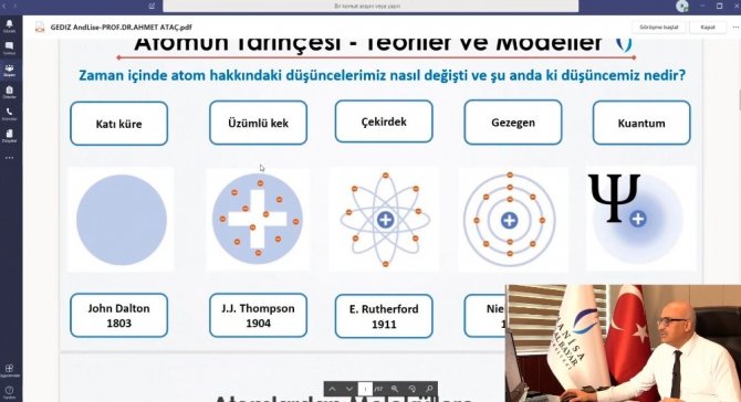 MCBÜ’de ilk uzaktan eğitimi Rektör Ataç verdi