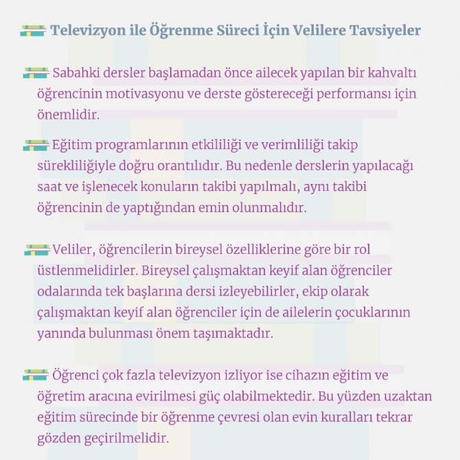 Anadolu Üniversitesinden TV ile öğretime yönelik tavsiyeler