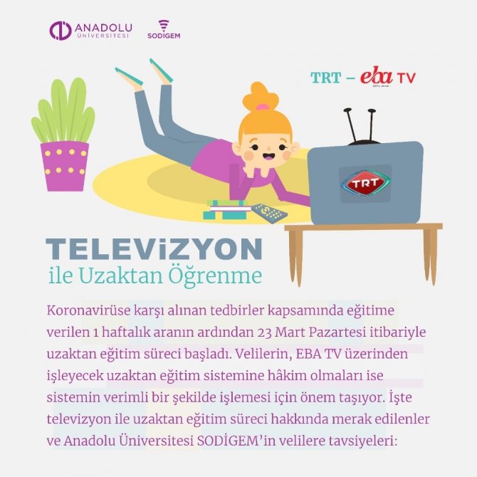 Anadolu Üniversitesinden TV ile öğretime yönelik tavsiyeler