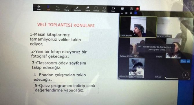 Samsun’da eğitim telekonferansla devam ediyor