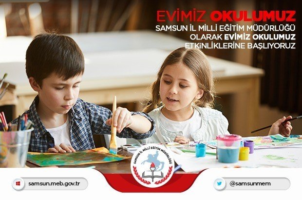 Samsun’da öğretmen ve öğrenciler evde yapılabilecek içerikler üretiyor