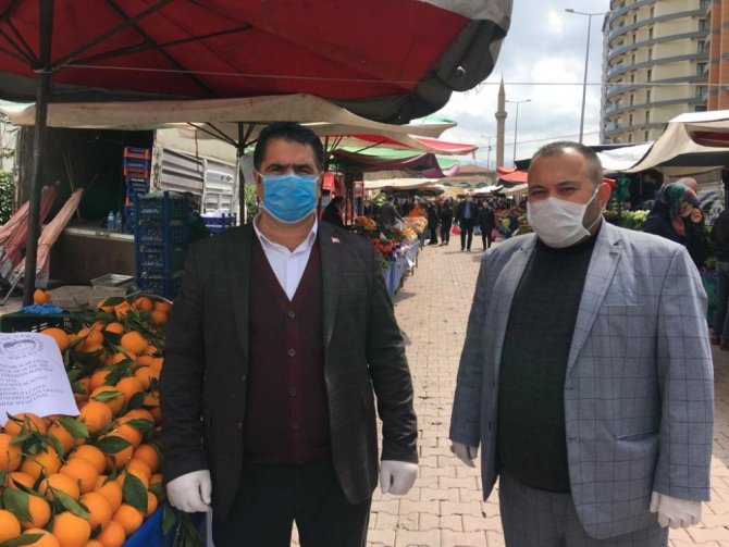 Kayseri’de semt pazarlarında korona virüs önlemleri alındı
