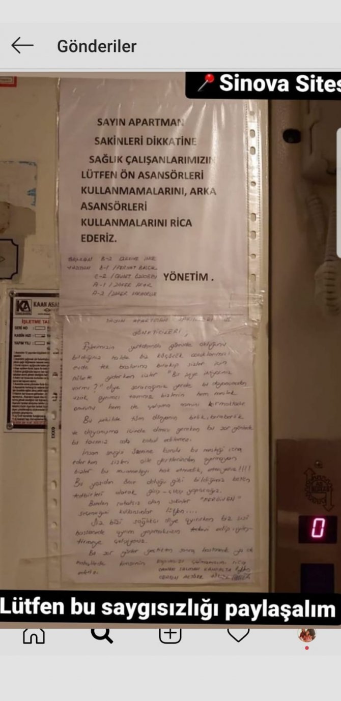 Sinop'ta sitede sağlık çalışanlarına tepki çeken uygulama