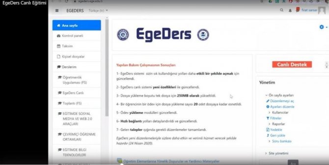 Ege Üniversitesinden eğitim öğretimde dijital devrim