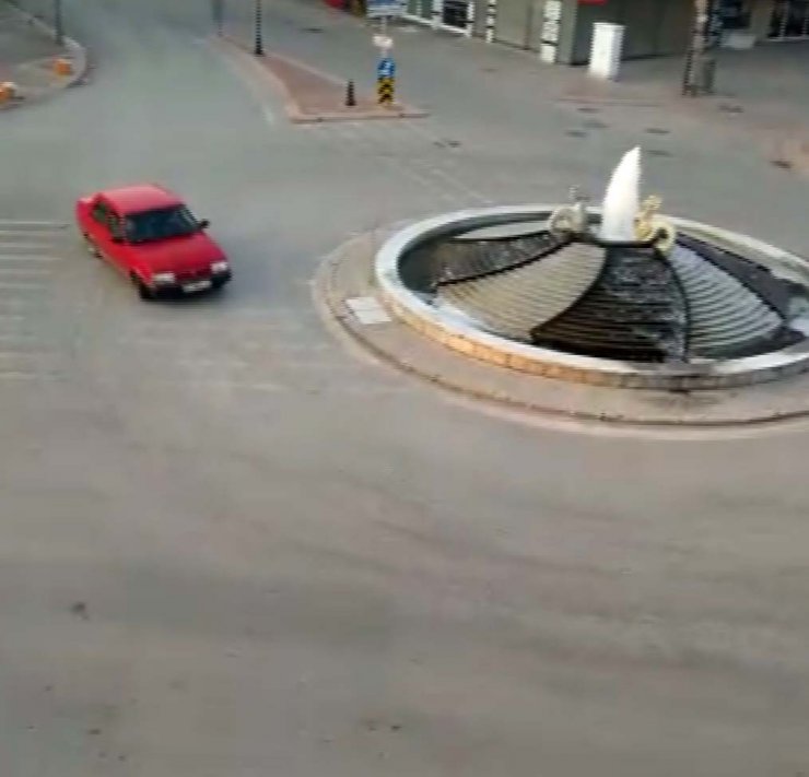 Kavşakta drift yapan sürücüye 6 bin 100 lira ceza