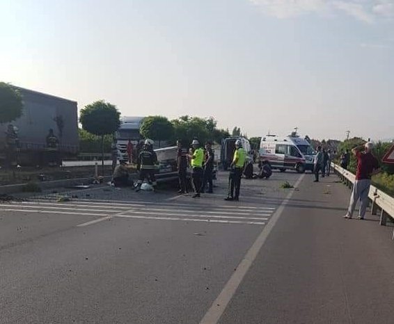 Konya'da otomobil takla attı: 5 yaralı