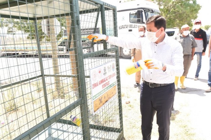 Karatay’da 32 mahalleye zirai ambalaj toplama noktası
