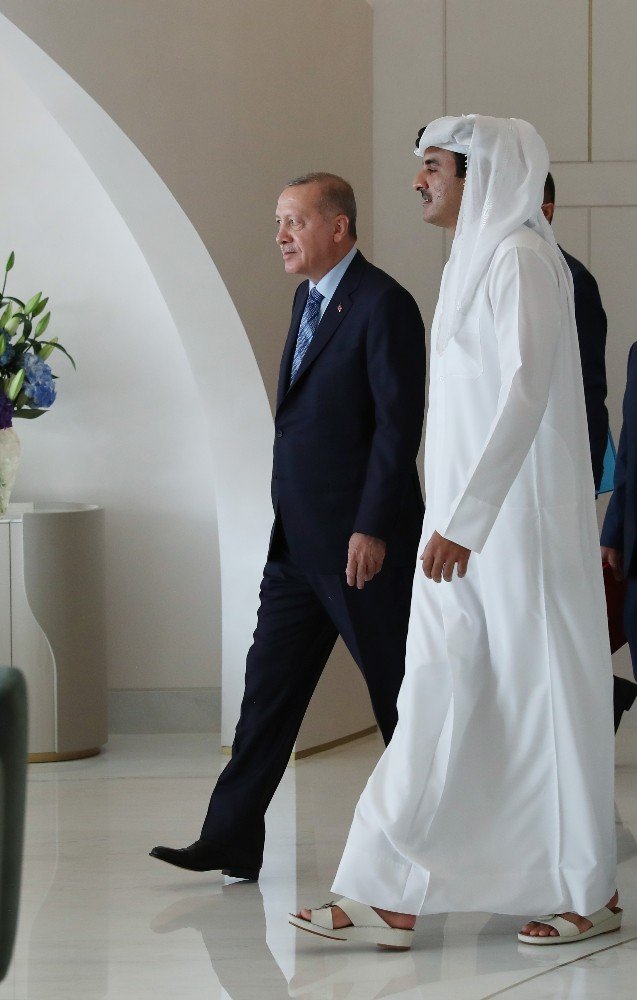 Cumhurbaşkanı Erdoğan Katar Emiri, Al Sani ile görüştü