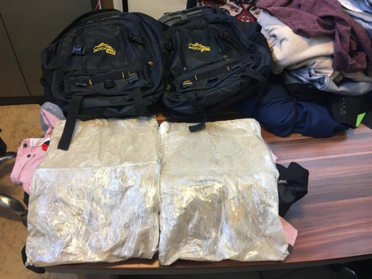 Sırt çantasında 5 kilo 635 gram eroin yakalandı