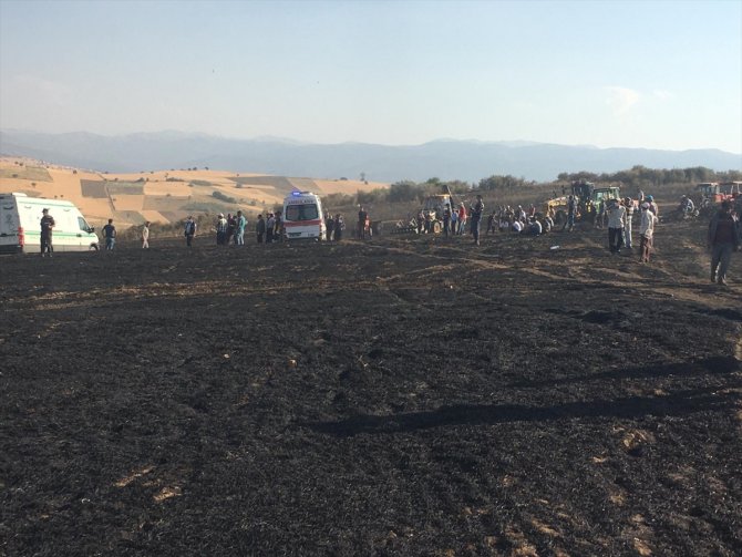 Buğday ekili tarlada çıkan yangında bir kişi hayatını kaybetti