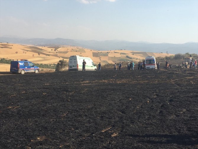 Buğday ekili tarlada çıkan yangında bir kişi hayatını kaybetti