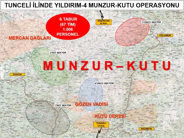 İçişleri Bakanlığı: Tunceli'de 'Yıldırım-4 Munzur-Kutu' operasyonu başlatıldı