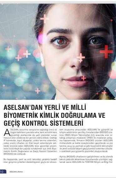 ASELSAN'dan yerli ve milli biyometrik kimlik doğrulama sistemi