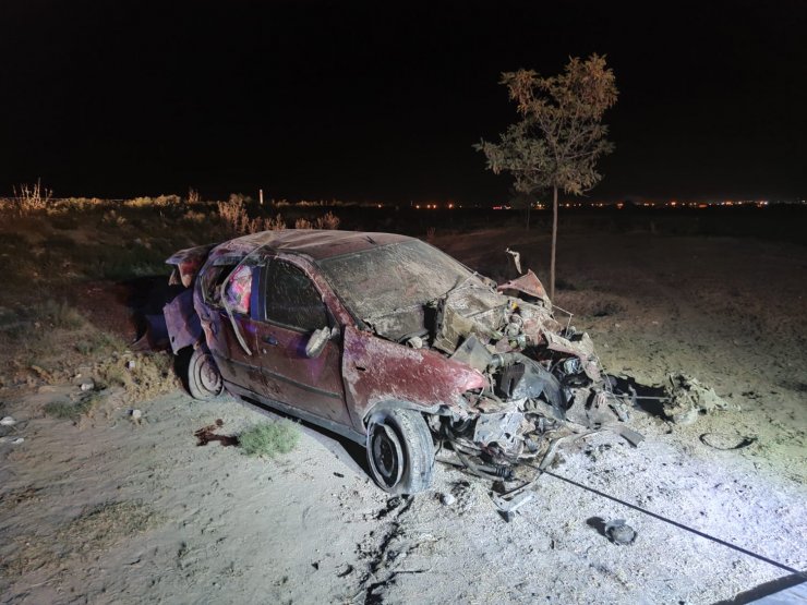 Konya'da lastiği patlayan otomobil takla attı: 1 ölü, 4 yaralı