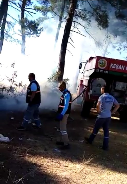 Belediye işçilerinin dikkati, orman yangınını önledi