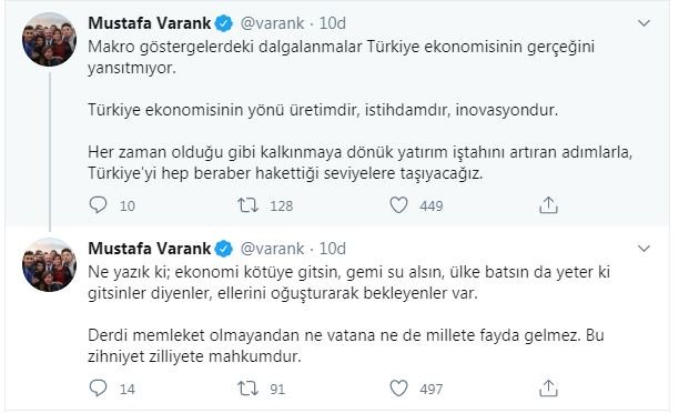 Varank: Dalgalanmalar Türkiye ekonomisinin gerçeğini yansıtmıyor