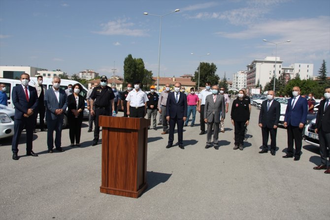 Konya'da 130 kamu aracı Kovid-19 ile mücadele için Sağlık İl Müdürlüğüne tahsis edildi