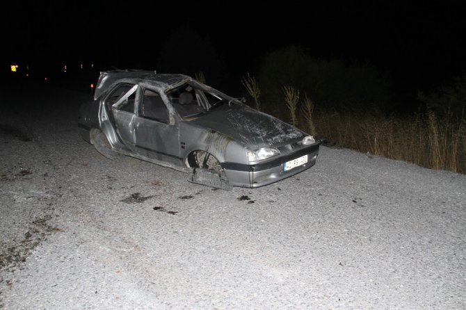 Konya'da otomobil takla attı: 1 ölü, 4 yaralı