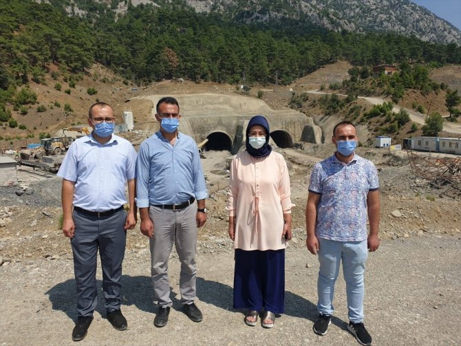 AK Parti Konya Milletvekili Samancı, yapımı süren yeni Konya-Antalya yolunda incelemede bulundu