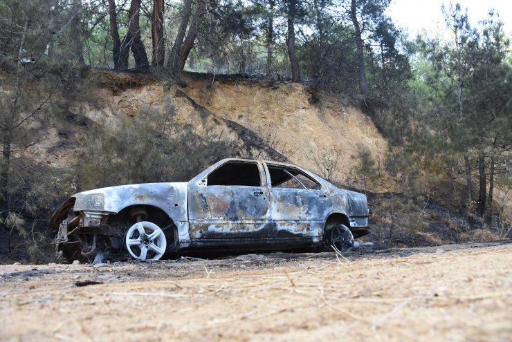 Eskişehir’de alev alan otomobil ormanı yaktı