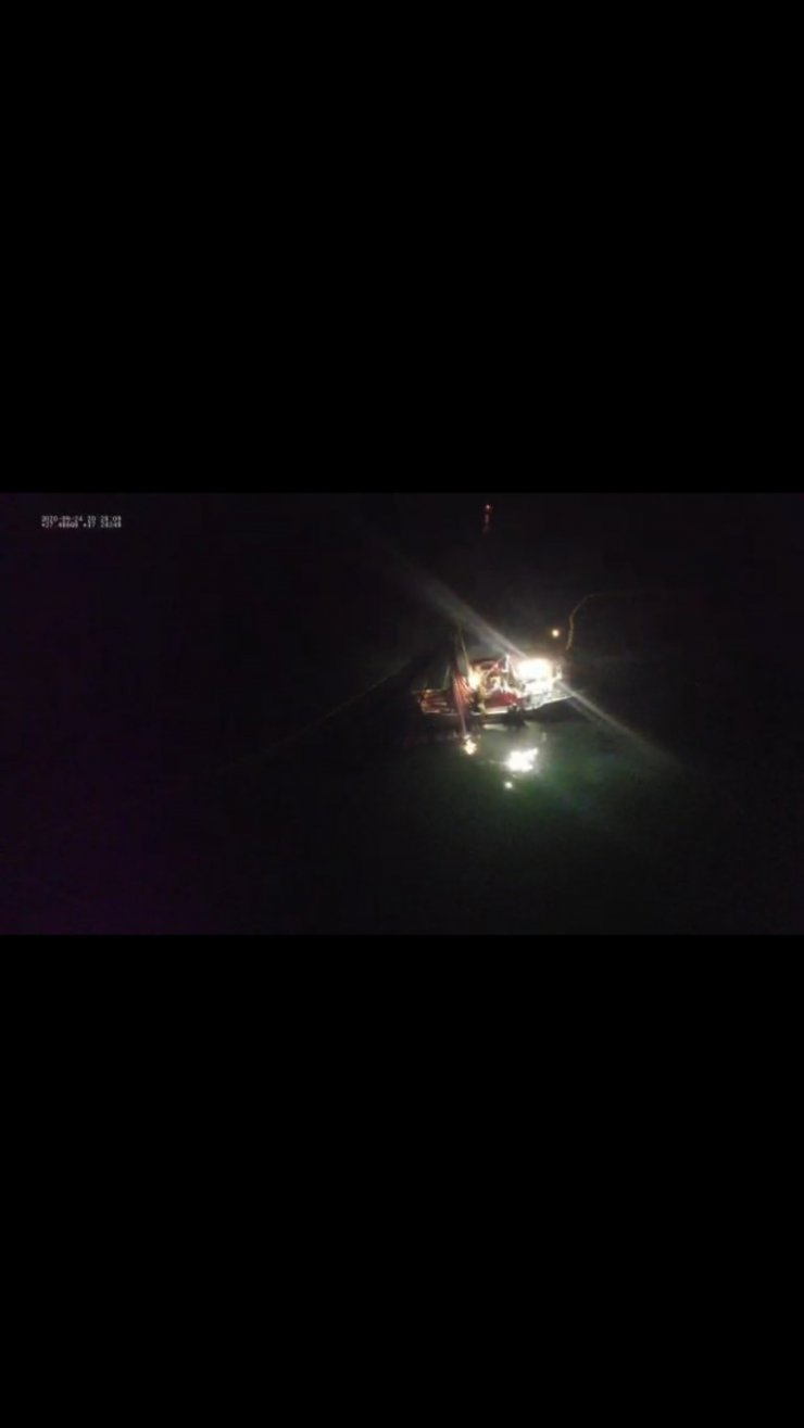 Termal drone ile kaçak balık avı denetimi yapıldı