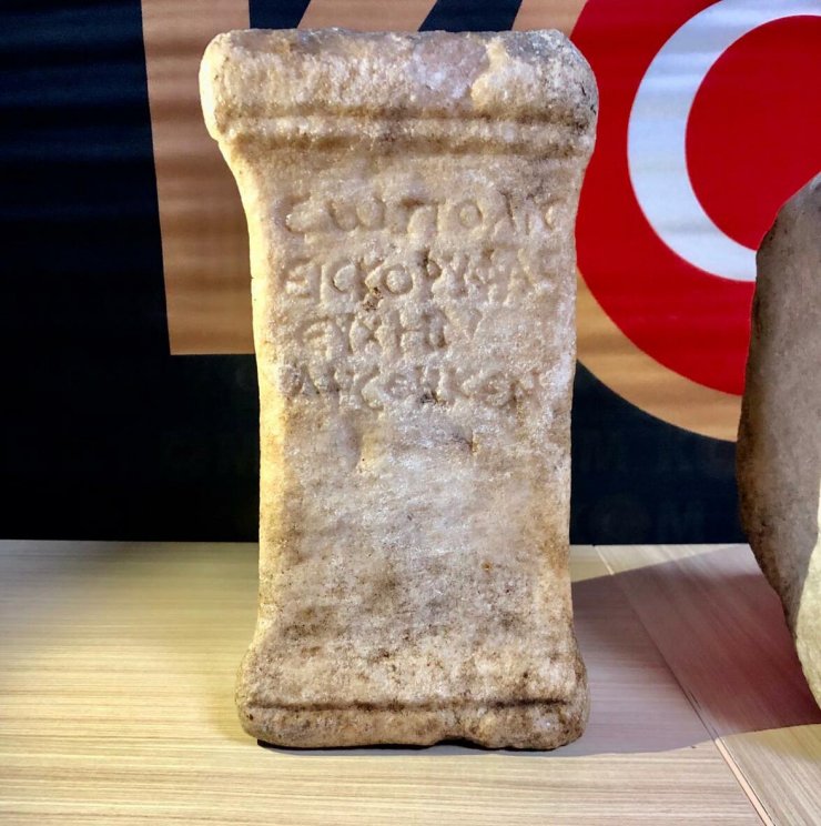 Muğla'da Roma dönemi olduğu değerlendirilen sütunlar ele geçirildi