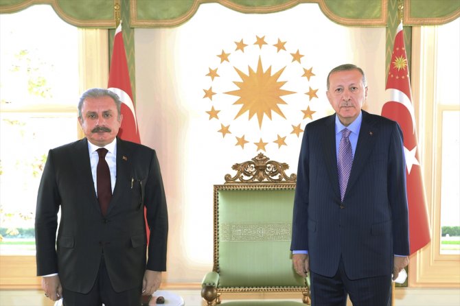 Cumhurbaşkanı Erdoğan, TBMM Başkanı Şentop'u kabul etti