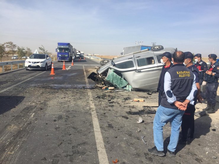 Konya'da zincirleme trafik kazası! 1 ölü, 7 yaralı