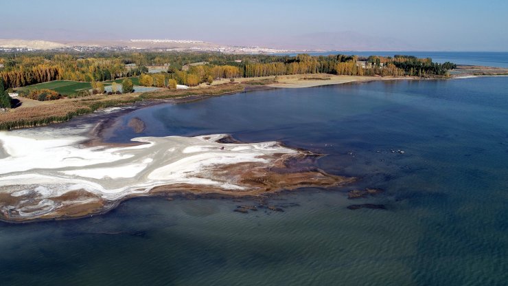 Van Gölü'nde sular çekilince mikrobiyalitler ortaya çıktı