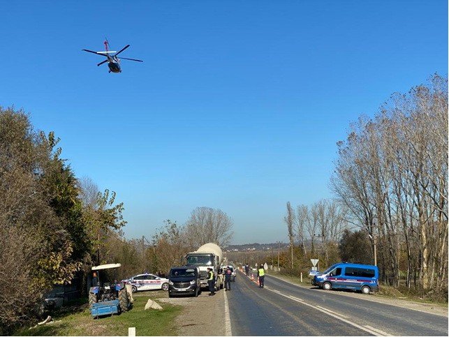 Zonguldak’ta ihlal yapan sürücüler jandarma helikopteriyle havadan böyle tespit edildi