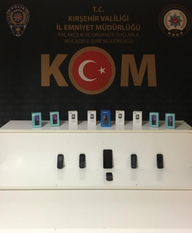 Kırşehir’de kaçak cep telefonu operasyonu