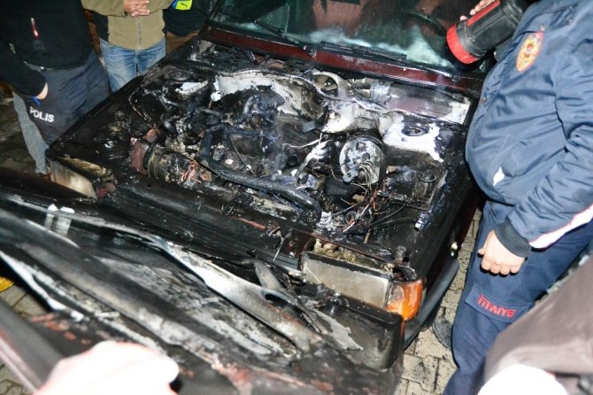 Konya’da seyir halindeki LPG’li otomobilde yangın!