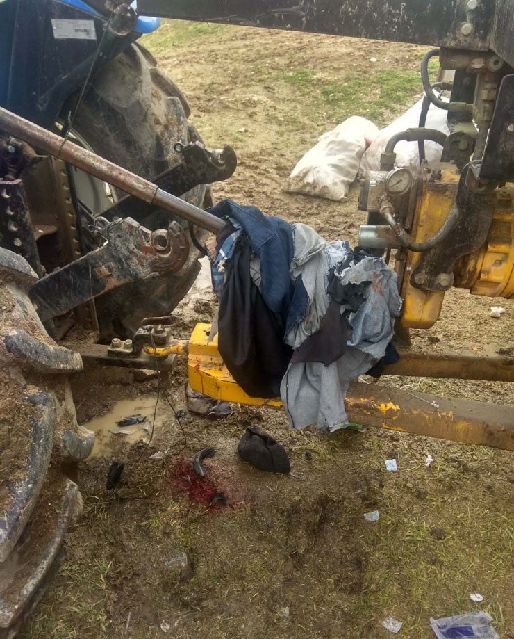 Traktörün şaftına sıkışan çiftçi ağır yaralandı