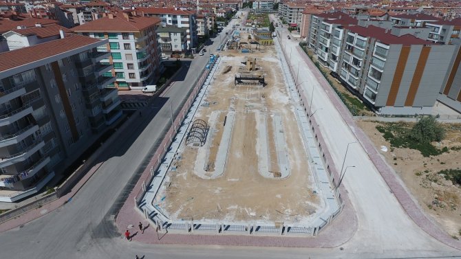 Karatay’da Trafik Eğitim Parkı’nın yapımı sürüyor