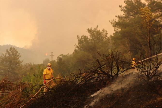 Osmaniye'de çıkan orman yangınına müdahale sürüyor