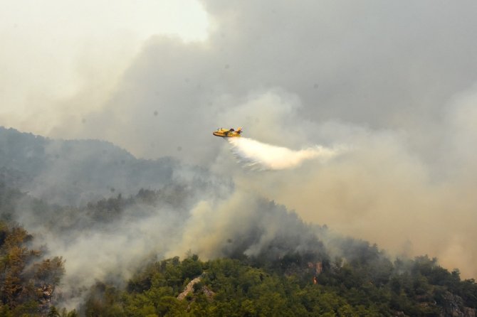 6 bin hektarın küle döndüğü Köyceğiz’de yangın devam ediyor