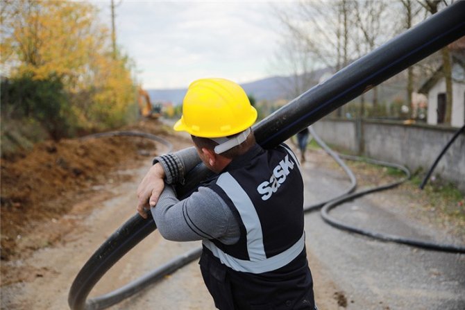 İki ilçe için 11 bin 500 metrelik yeni içmesuyu hattı