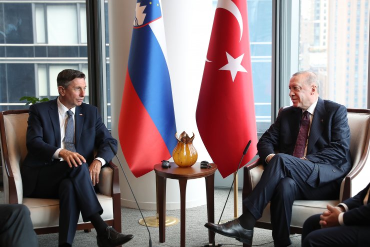 Cumhurbaşkanı Erdoğan, Slovenya Cumhurbaşkanı Pahor'la ikili görüştü