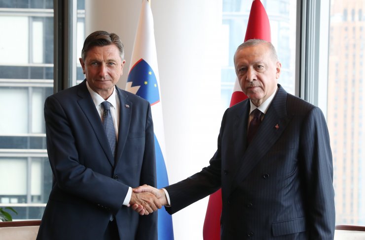 Cumhurbaşkanı Erdoğan, Slovenya Cumhurbaşkanı Pahor'la ikili görüştü