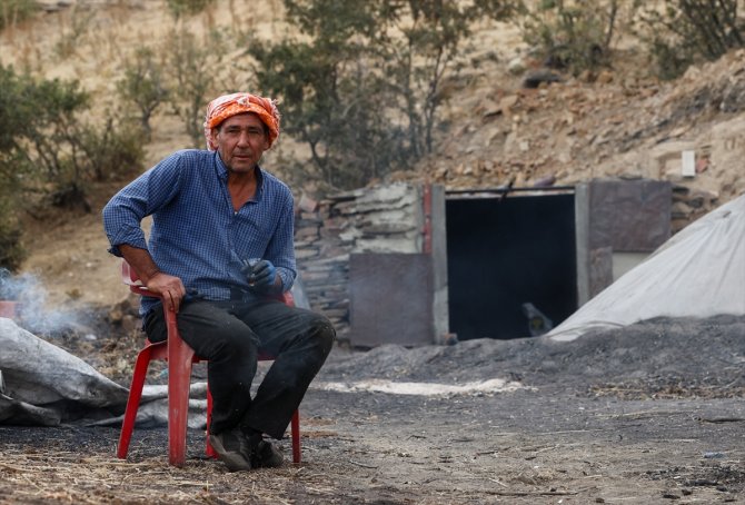 Mangal kömürü için ateş başında gece gündüz mesai yapıyorlar