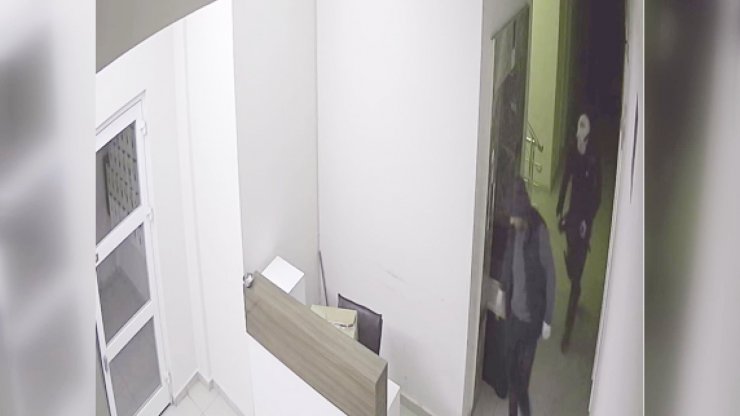 Konya'da kazan dairesindeki motorun çalınma anı kamerada