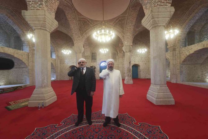 Diyanet İşleri Başkanı Erbaş ve Hafiz Osman Şahin Şuşa’da çifte ezan okudu