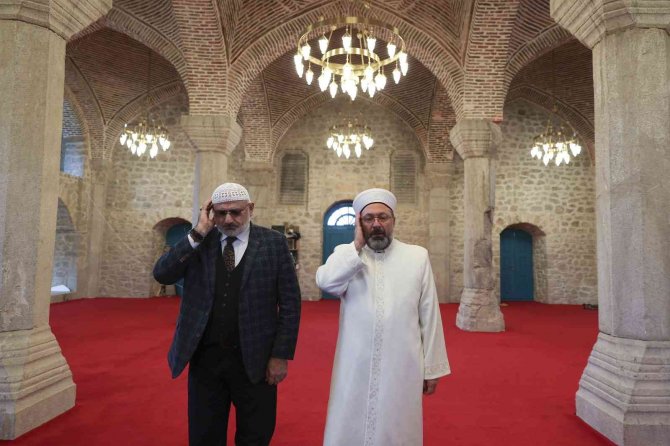 Diyanet İşleri Başkanı Erbaş ve Hafiz Osman Şahin Şuşa’da çifte ezan okudu