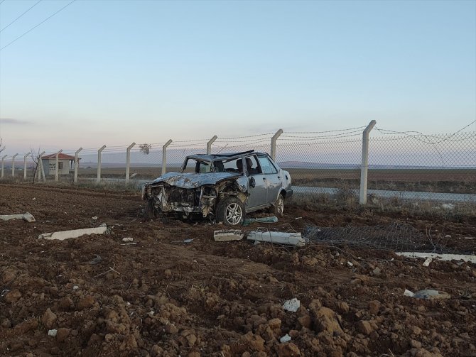 Konya'da otomobil kontrolden çıktı, sürücüsü ağır yaralandı