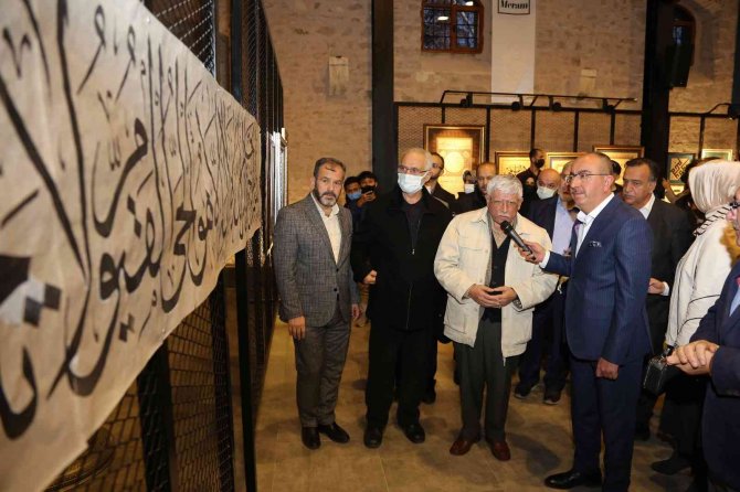 Meram’da Telamiz-i Konevi hat sergisi açıldı