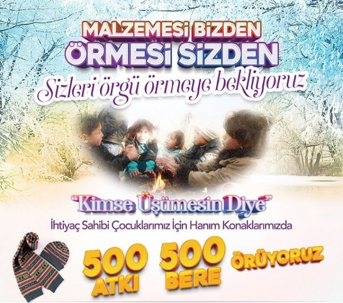 Canikli kadınlar, öğrenciler için 500 atkı ve bere örecek