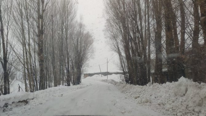 Bahçesaray yolundaki üç ayrı noktaya çığ düştü